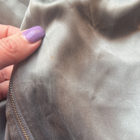 Equipment Abbot Satin Bomber in Gunmetal XS - Picture 6 of 7